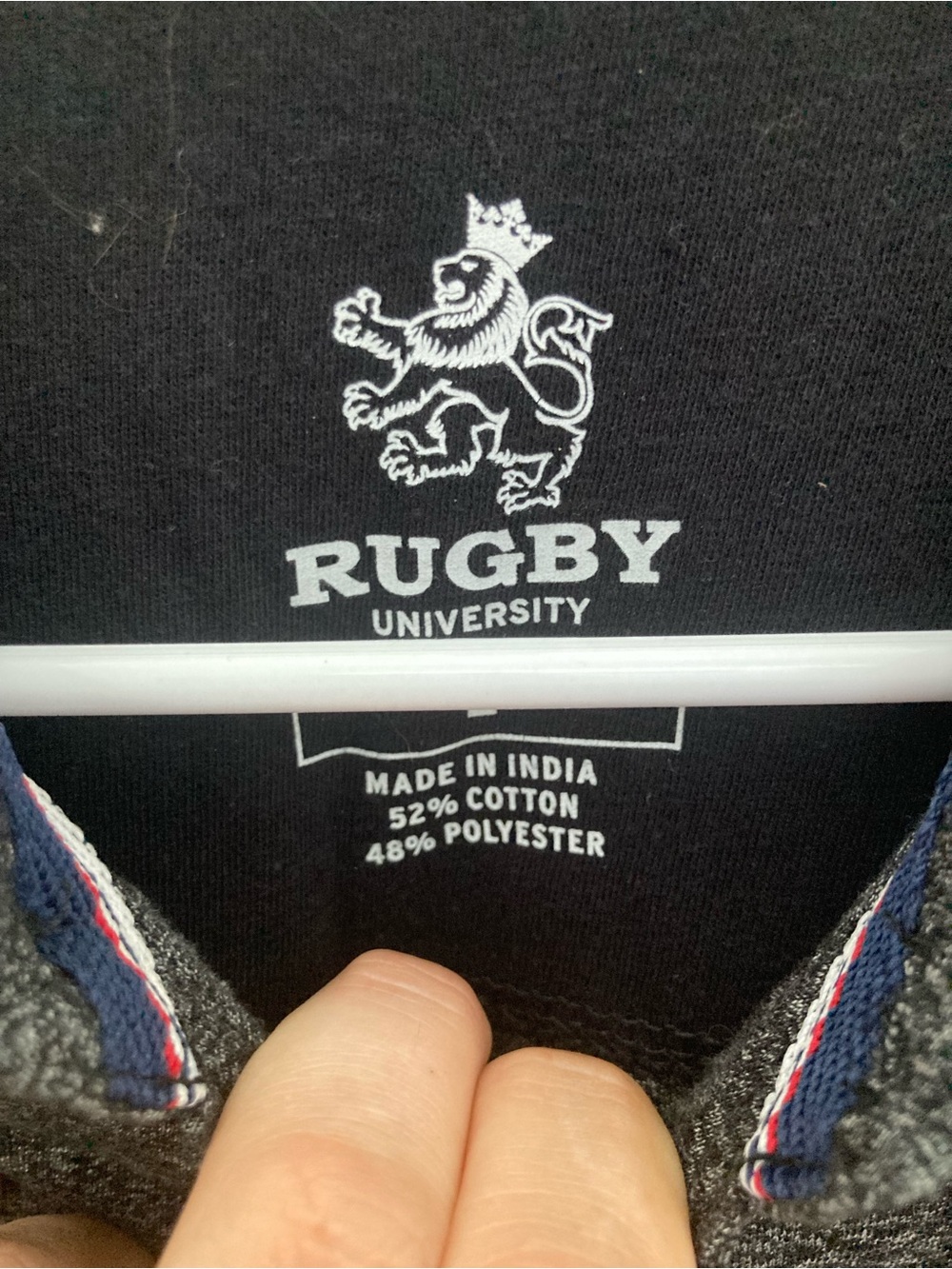 Men's Dark Gray Heather Polo Shirt with Embroidered Crest - Picture 2 of 5